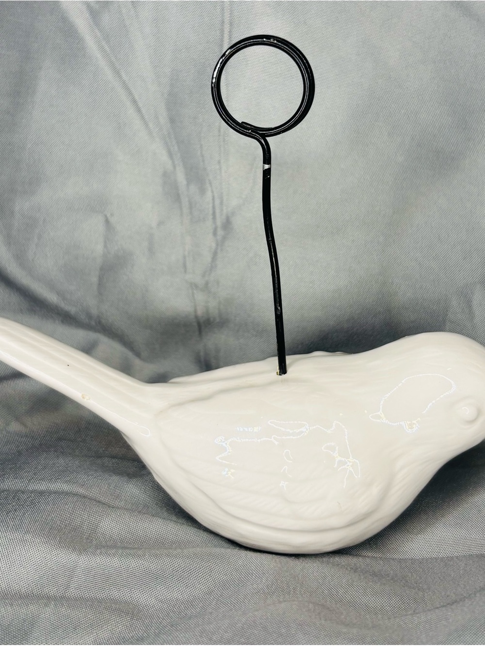 Ceramic Bird Photo/Note Holder